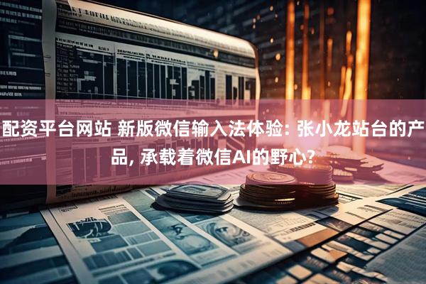 配资平台网站 新版微信输入法体验: 张小龙站台的产品, 承载着微信AI的野心?