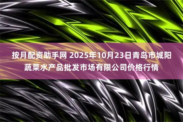 按月配资助手网 2025年10月23日青岛市城阳蔬菜水产品批发市场有限公司价格行情